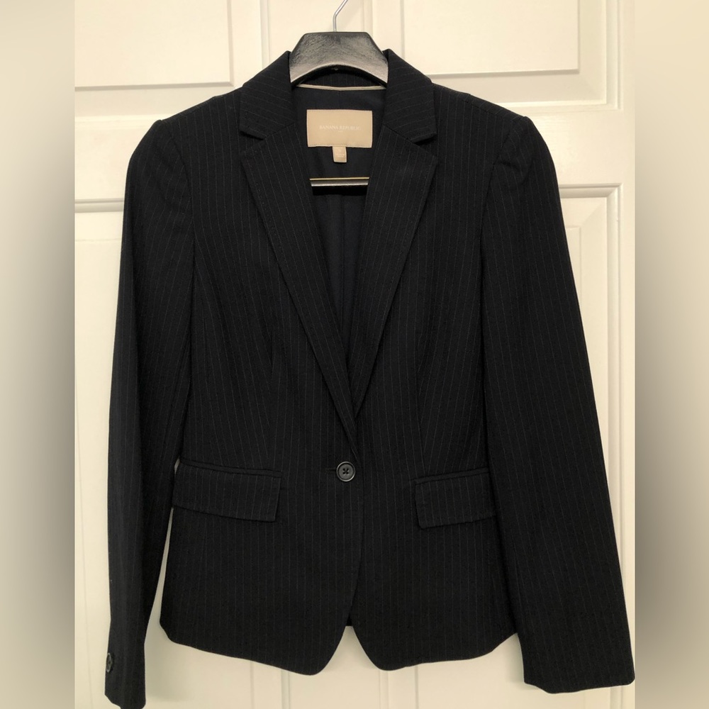 Banana Republic Factory Blazer, Navy, 0, Like new